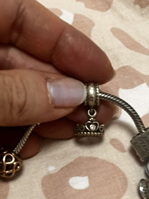 Pandora charm crown princess sterling silver 925 used