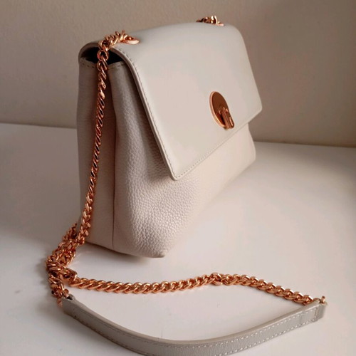 Ted Baker leather women's crossbody bag like new, ecru/blue