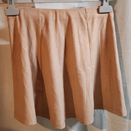 Forever 21 suede skirt used, beige-pink, size XS