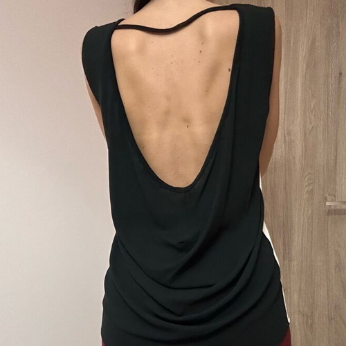 Bsb evening blouse wide fit like new, size S, black and white
