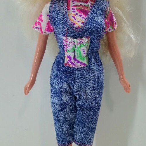 Vtg Made in China Doll floral with free dress used