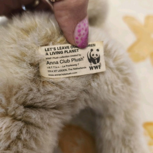 WWF plush monkey like new