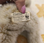 WWF plush monkey like new