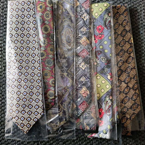 Silk ties new, pack of 6, 100% silk