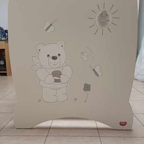 Baby cot NEK with Grecostrom Cocolatex mattress like new