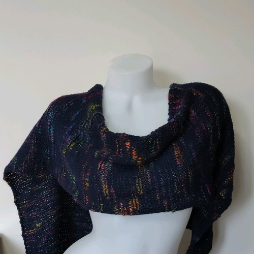 Unisex spring scarf new, hand-knitted, cotton blend, size 30/160