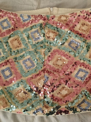 Short skirt, multicolored, size S