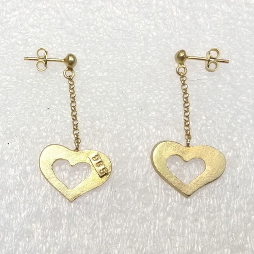 Silver earrings 985 grade with permanent pink enamel and 24kt gold plating