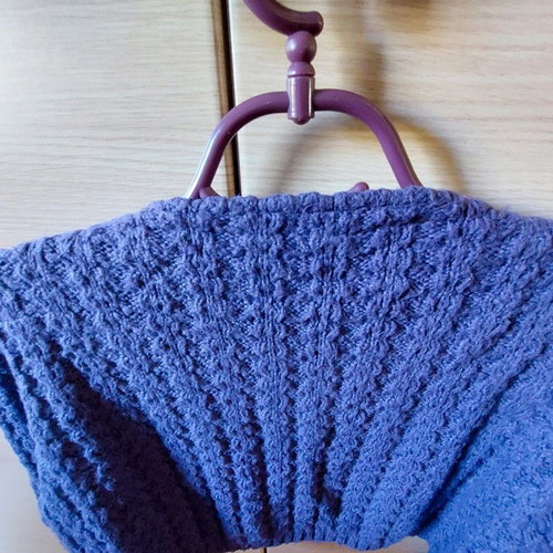 Knitted bolero purple like new, size Small/Medium La Palma
