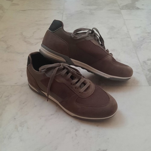 Geox sneakers men's size 42 suede brown gray like new