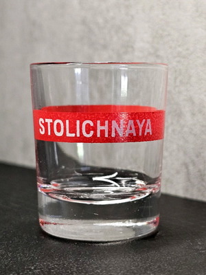 Stolichnaya Shot Glass used, collectible vintage