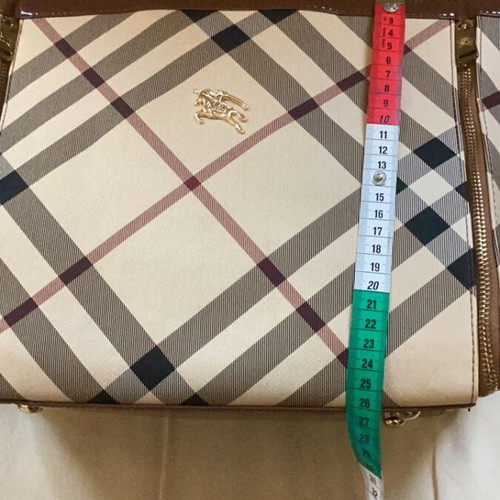 Plaid shoulder bag new, beige and brown with gold details