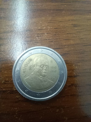 Italy 2 euro 2010 Cavour κυκλοφορημένο