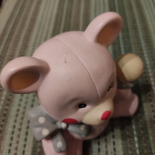 Vintage ceramic teddy bear piggy bank