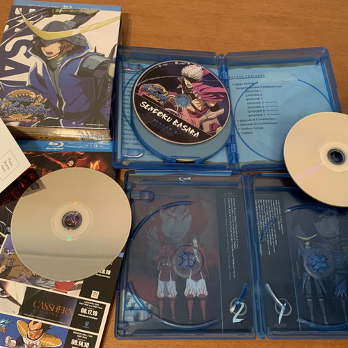 Samurai Kings Sengoku Basara Blu-Ray+DVD Combo Pack sealed, complete series
