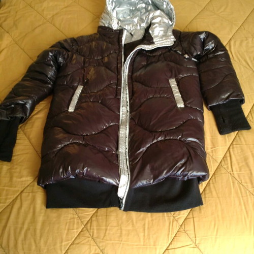 Long women's jacket used, size M, black