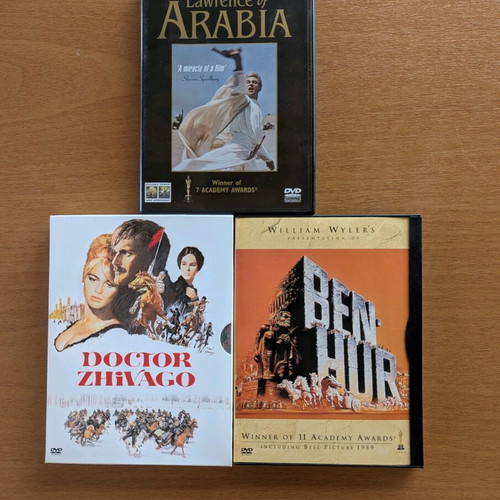 DVD 3 epic movies like new, with subtitles