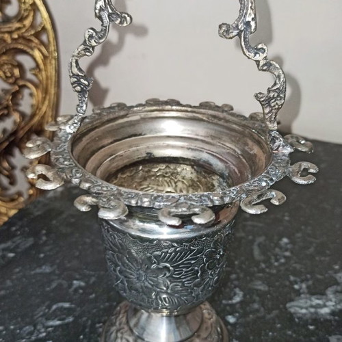 Vintage silver-plated spoon holder like new