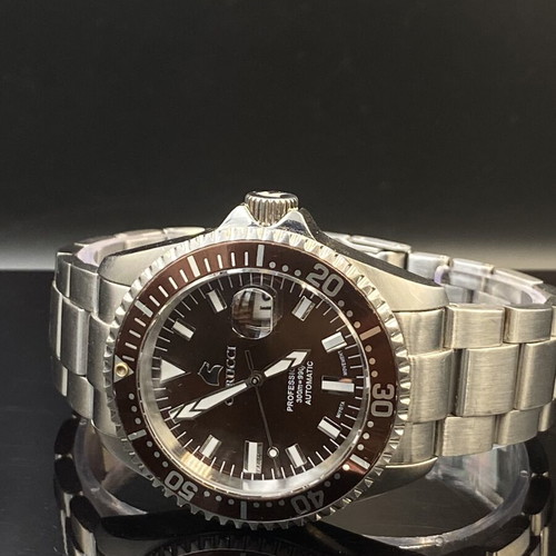 Carucci Calabria automatic diver watch like new, brown dial