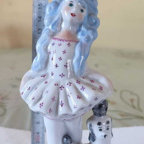 Vintage Soviet porcelain figurine Malvina & Artemon from Kiev