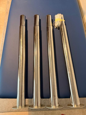 IKEA extendable inox table legs like new 60-90cm, set of 4