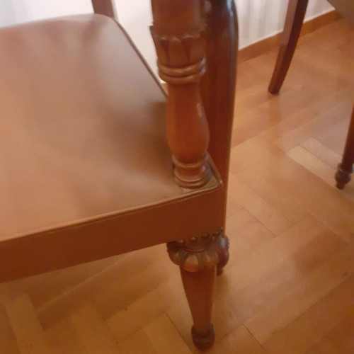 Authentic Greek Dining Set 1960 Walnut by Ioannis Levantis, like new, 10 pieces