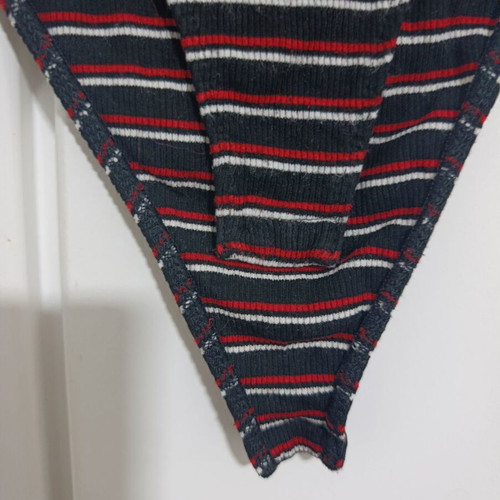 Black bodysuit with red and white stripes like new, size S