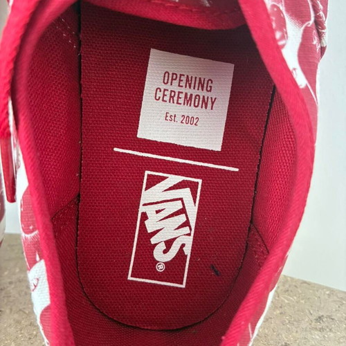 Vans x Opening Ceremony limited edition red and white sneakers size 37