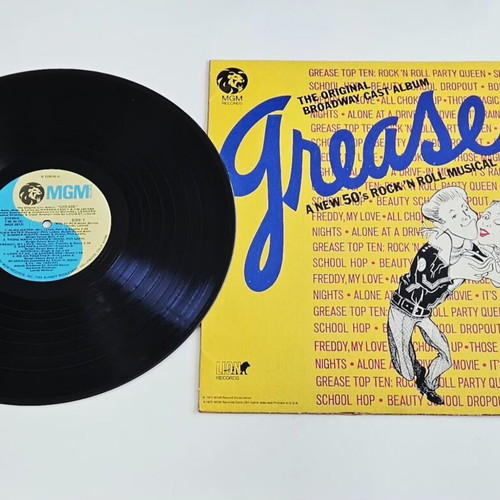 Grease The Original Broadway Cast Album vinyl LP mint condition
