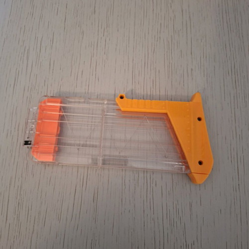 Nerf Zombie Strike Sidestrike Blaster used with two small Nerf and magazine