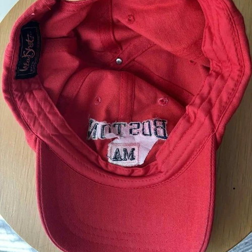 Jockey hat used, red, size M, cotton polyester