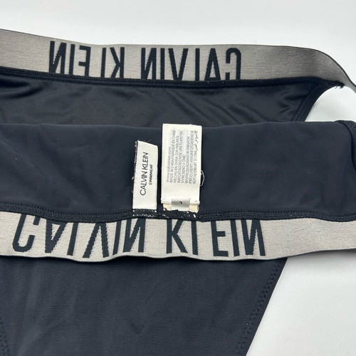 Calvin Klein women's bikini bottom used, black, size L