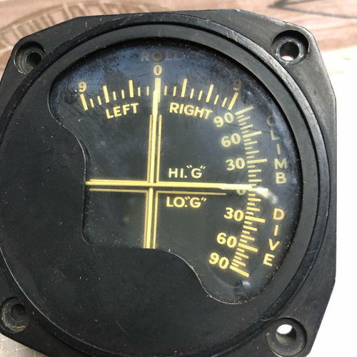 Aircraft attitude indicator used, technical horizon