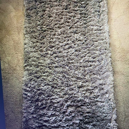Runner rugs like new 70x140 cm gray with thick pile