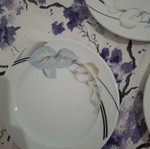 Three small plates used, 1990s