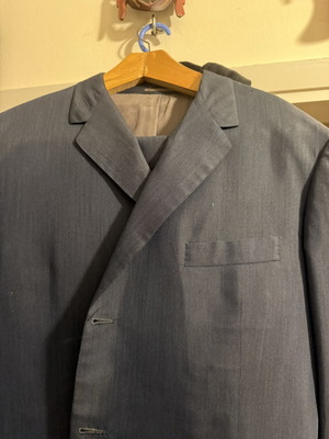 Men's suit used, dark blue, size XL