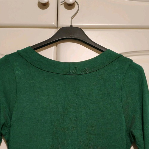 Green long wrap dress like new with long sleeves