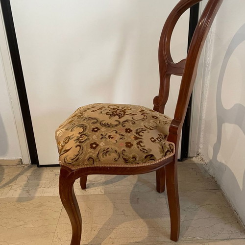 Baroque dining chair new with embossed fabric