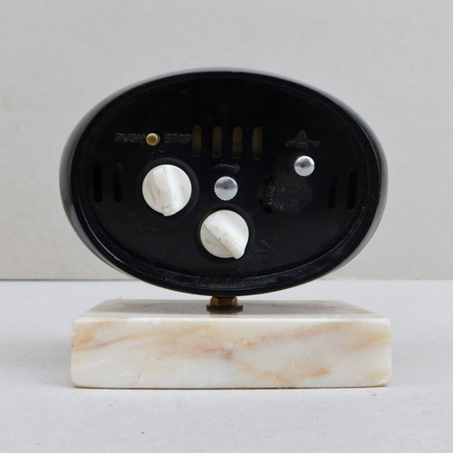 Jerger wind-up alarm clock with vintage marble base