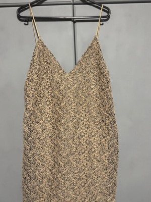 Mini dress Zara used, beige, size S