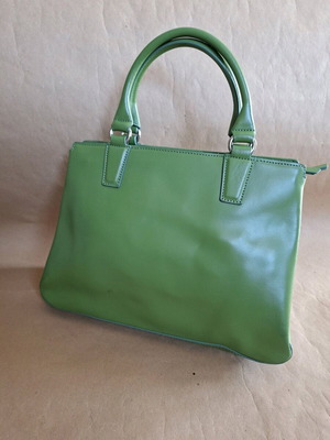 Madeleine bag used, eco leather, green handbag