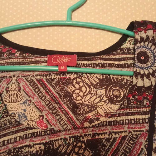 Boho top medium like new, multicolored