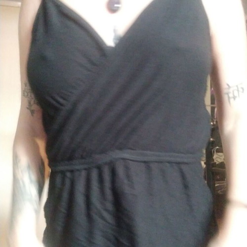Black top with straps like new, size No S/M