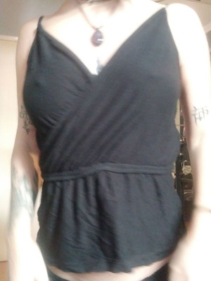 Black top with straps like new, size No S/M