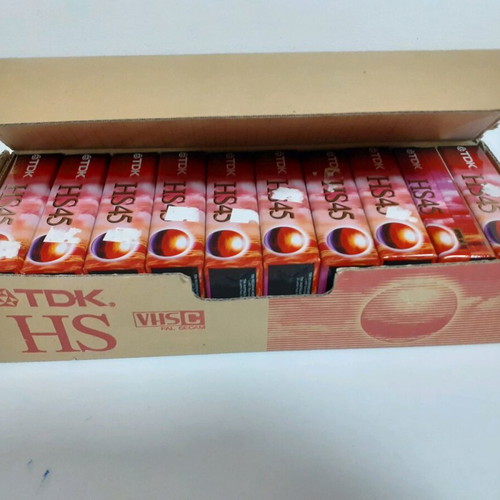 TDK HS45 VHS.C cassettes pack of 10 new
