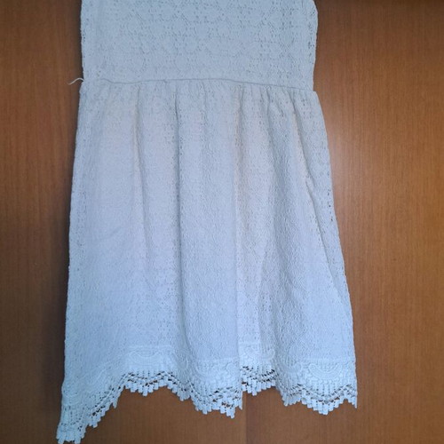 H&M dress used, white guipure, size 122 cm for 8 years old