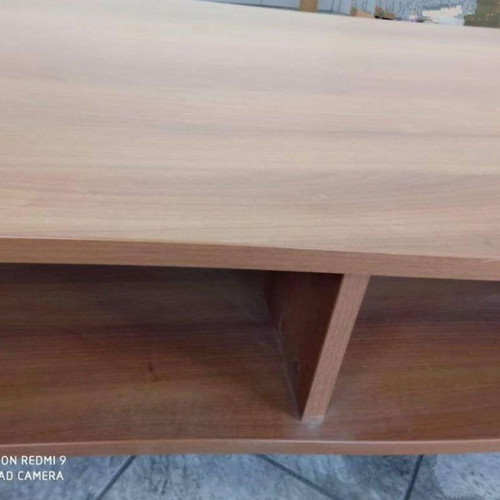Wooden modern coffee table used with 2 levels and wheels