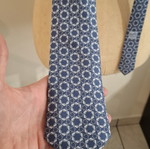 Hermes vintage μπλε μεταξωτή γραβάτα