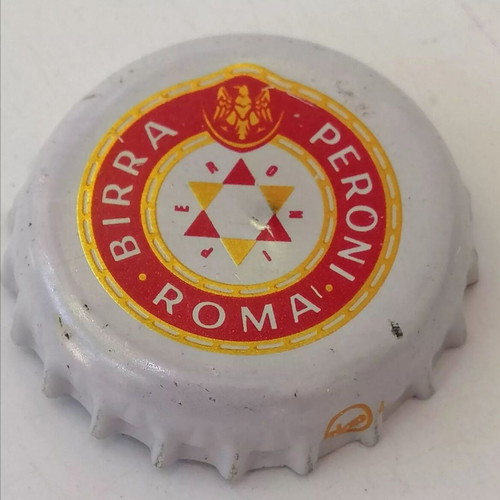 Peroni beer cap used, Italy