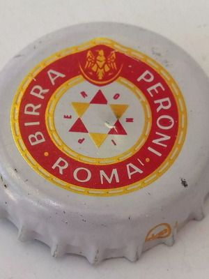 Peroni beer cap used, Italy